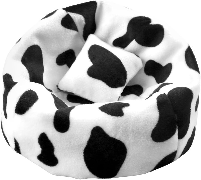 Walant Doll Car Seat Compatible with Labubu, Handmade Bean Bag Chair for 15-17cm Doll, Anti-Slip Bottom, Cute Doll Accessories for Display, Fans&Collectors Gifts, Durable Corduroy Fabric (Cow Print) - Image 1